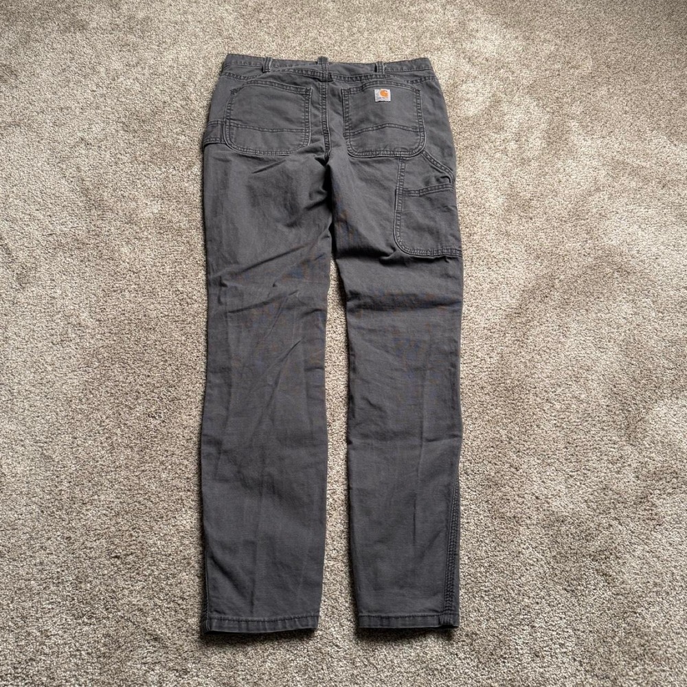 GREY CARHARTT "SLIM FIT" DOUBLE KNEE CARGO PANTS
